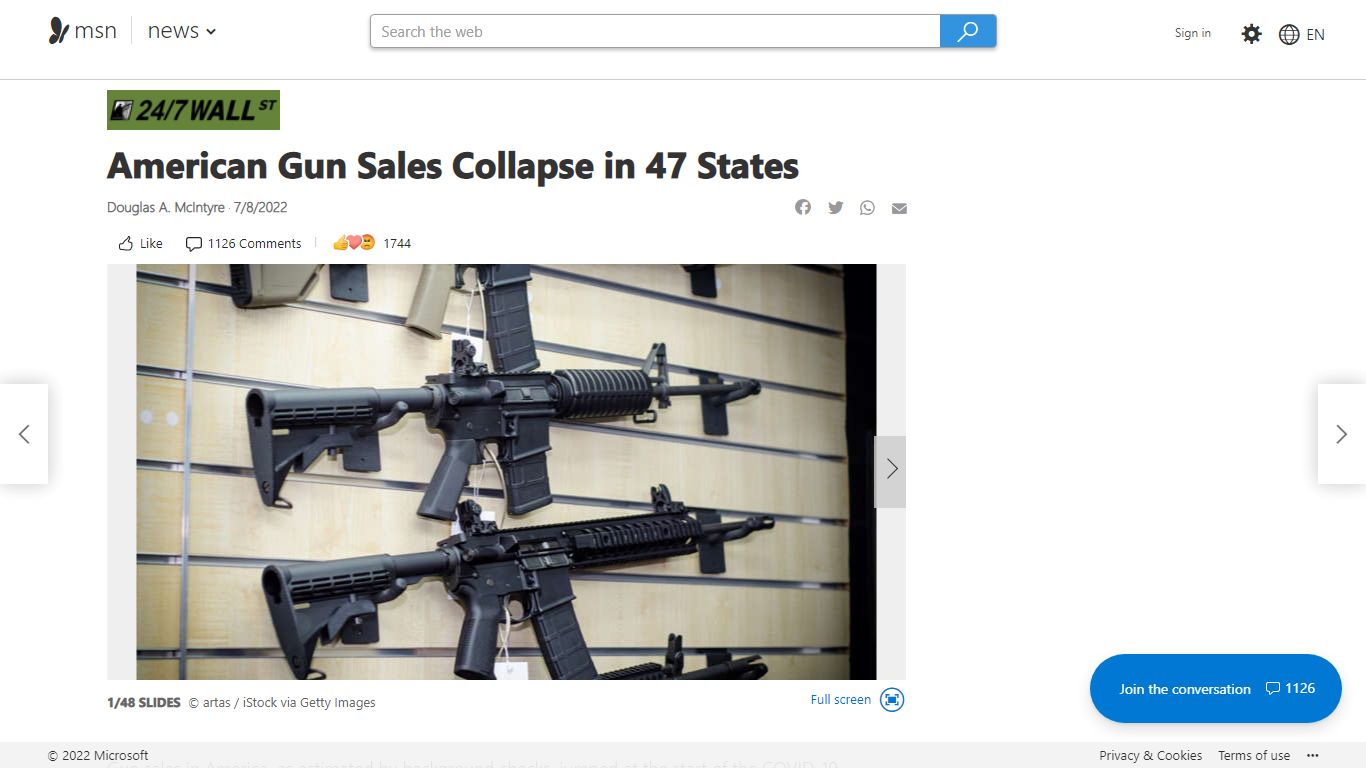 American Gun Sales Collapse in 47 States - MSN